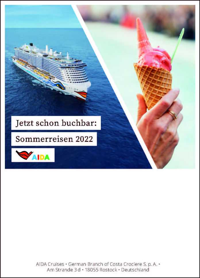 Sommerreisen 2022, Kreuzfahrten mit AIDA Cruises jetzt schon buchbar