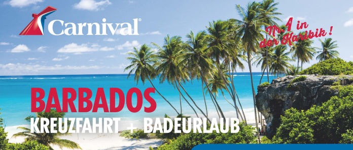 Beispiel Angebot für eine Kreuzfahrt mit Carnival Cruise Line nach Barbados zum Badeurlaub
